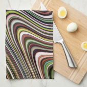 Helder gekleurde unieke kool theedoek (Quarter Fold)