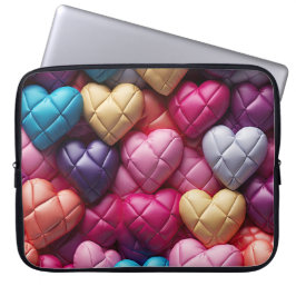 HELDER GEKLEURDE VALENTIJN LIEFDE HARTEN LAPTOP SLEEVE