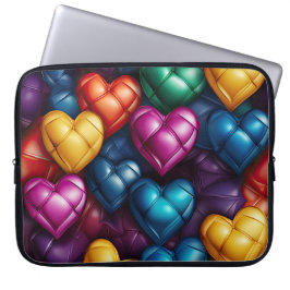 HELDER GEKLEURDE VALENTIJN LIEFDE HARTEN LAPTOP SLEEVE
