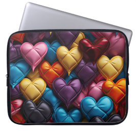 HELDER GEKLEURDE VALENTIJN LIEFDEHARTEN LAPTOP SLEEVE