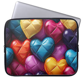 HELDER GEKLEURDE VALENTIJN LIEFDEHARTEN LAPTOP SLEEVE