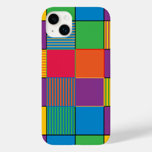 Helder gekleurde vierkantjes, Stripes iPhone 6/6s  Case-Mate iPhone Case