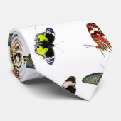 Helder gekleurde vlinders stropdas (Opgerold)