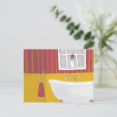 Helder gekleurde Weg in Roos en Geel Briefkaart (Staand voorkant)