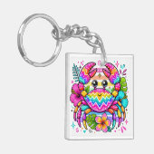 HELDER GEKLEURDE ZOMERTHEMA'S SLEUTELHANGER (Voorkant Links)