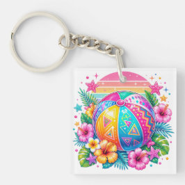 HELDER GEKLEURDE ZOMERTHEMA'S SLEUTELHANGER