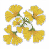 Helder Gele Bloemcluster Sticker (Voorkant)