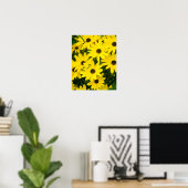 Helder Gele Bloemen Poster (Thuiskantoor)