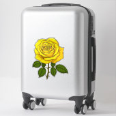 Helder Gele Roos Sticker (Koffer)