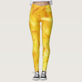 Helder Gele Veren Leggings (Voorkant)