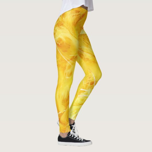 Helder Gele Veren Leggings (Rechts)