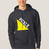 Helder Gele Wig Wit Pickleball Motto Op Grijs Hoodie (Voorkant)