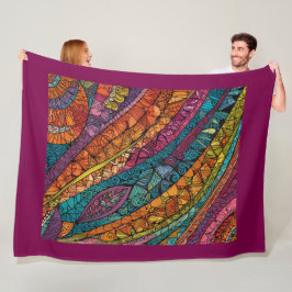 Helder geometrisch Abstract meesterwerk Fleece Deken