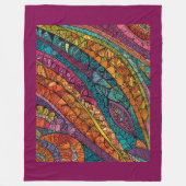 Helder geometrisch Abstract meesterwerk Fleece Deken (Voorkant)