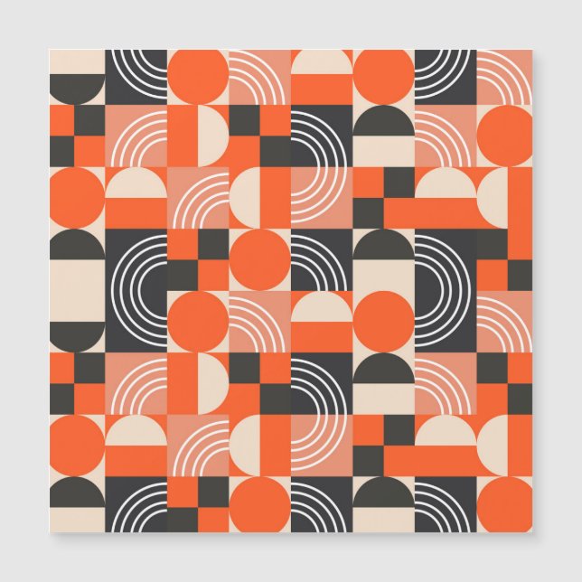 Helder geometrisch kleurenblokpatroon. (Voorkant)