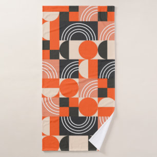 Helder geometrisch kleurenblokpatroon. badhanddoek