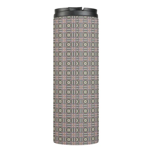 Helder geometrisch ontwerp thermosbeker (Achterkant)