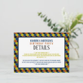 Helder geometrisch patroon, modern verjaardagsdeta kaart (Staand voorkant)