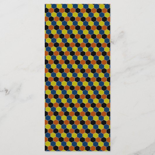 Helder geometrisch patroon, modern verjaardagsmenu menu (Achterkant)