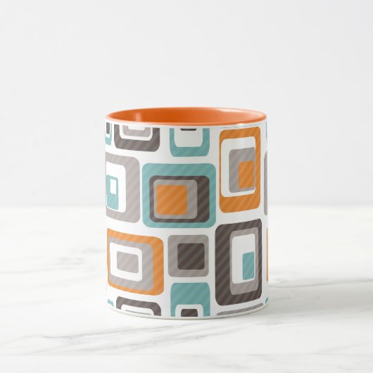 Helder geometrisch patroon. mok (Midden)