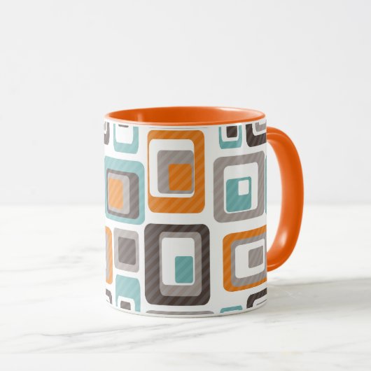 Helder geometrisch patroon. mok (Voorkant rechts)