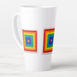 Helder geometrisch popart  latte mok
