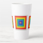 Helder geometrisch popart latte mok (Voorkant)