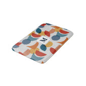 Helder geometrisch retro Abstract Mideeuwse Modern Badmat (Gekanteld)