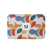 Helder geometrisch retro Abstract Mideeuwse Modern Badmat (Voorkant)