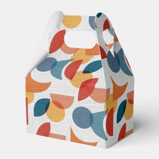 Helder geometrisch retro Abstract Mideeuwse Modern Bedankdoosjes (Achterkant)