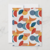 Helder geometrisch retro Abstract Mideeuwse Modern Bedankkaart (Achterkant)
