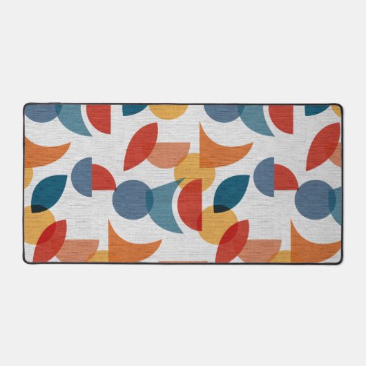 Helder geometrisch retro Abstract Mideeuwse Modern Bureaumat (Voorkant)