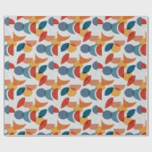 Helder geometrisch retro Abstract Mideeuwse Modern Cadeaupapier (Vlak)