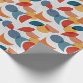 Helder geometrisch retro Abstract Mideeuwse Modern Cadeaupapier (Hoek)