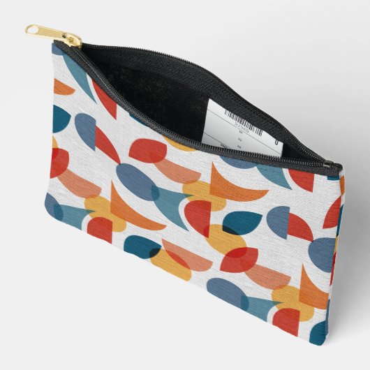 Helder geometrisch retro Abstract Mideeuwse Modern Etui (Open)