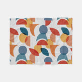 Helder geometrisch retro Abstract Mideeuwse Modern Fleece Deken (Voorkant (Horizontaal))