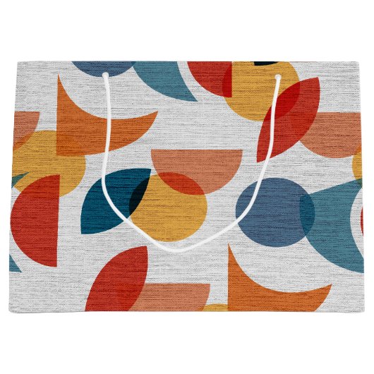 Helder geometrisch retro Abstract Mideeuwse Modern Groot Cadeauzakje (Voorkant)