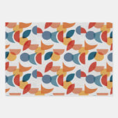 Helder geometrisch retro Abstract Mideeuwse Modern Inpakpapier Vel (Voorkant 2)