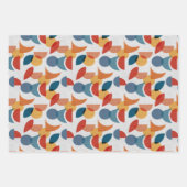 Helder geometrisch retro Abstract Mideeuwse Modern Inpakpapier Vel (Voorkant)