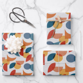 Helder geometrisch retro Abstract Mideeuwse Modern Inpakpapier Vel