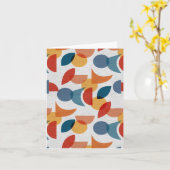 Helder geometrisch retro Abstract Mideeuwse Modern Kaart (Gele Bloem)