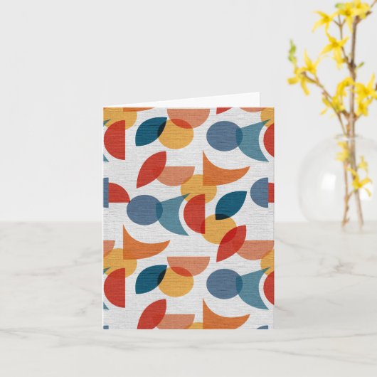 Helder geometrisch retro Abstract Mideeuwse Modern Kaart (Gele Bloem)