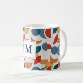 Helder geometrisch retro Abstract Mideeuwse Modern Koffiemok (Voorkant rechts)