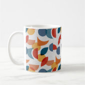 Helder geometrisch retro Abstract Mideeuwse Modern Koffiemok (Links)