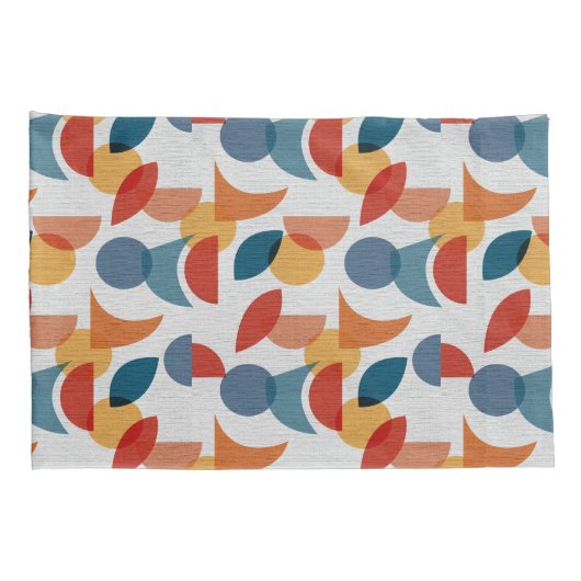 Helder geometrisch retro Abstract Mideeuwse Modern Kussensloop (Achterkant-Rechts)
