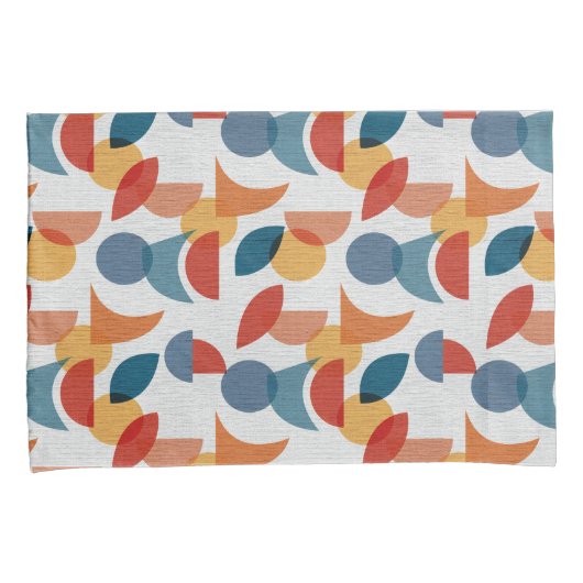 Helder geometrisch retro Abstract Mideeuwse Modern Kussensloop (Voorkant-Rechts)