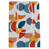 Helder geometrisch retro Abstract Mideeuwse Modern Medium Cadeauzakje (Achterkant)