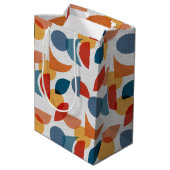 Helder geometrisch retro Abstract Mideeuwse Modern Medium Cadeauzakje (Achterkant Gekanteld)