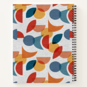 Helder geometrisch retro Abstract Mideeuwse Modern Notitieboek (Achterkant)