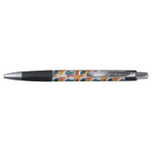 Helder geometrisch retro Abstract Mideeuwse Modern Pen (Achterkant)